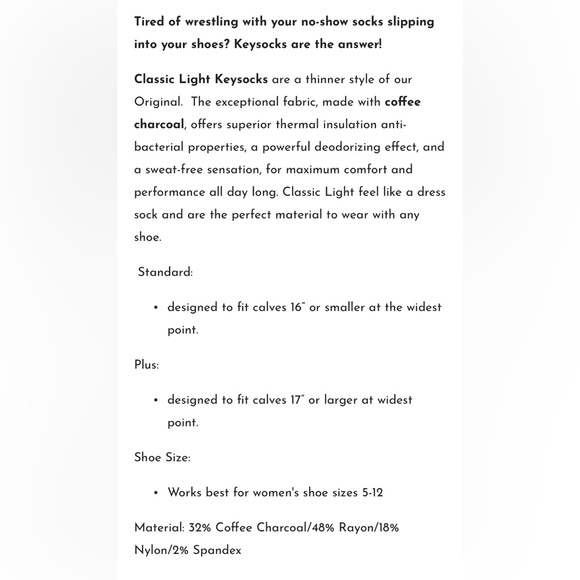 Keysocks Knee High No Show Socks - Picture 5 of 9